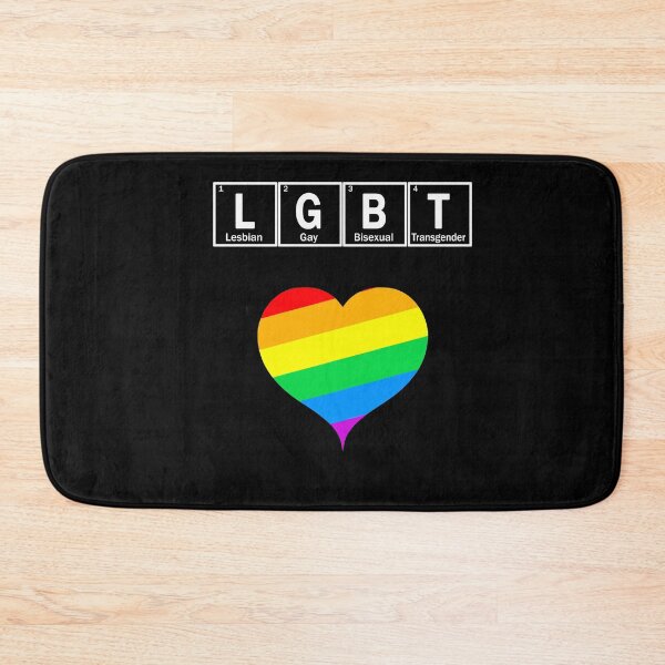 Item preview, Lesbian, Gay, Bisexual, Transgender chemical elements and rainbow heart designed and sold by patriotazx.