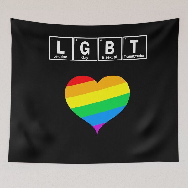 Item preview, Lesbian, Gay, Bisexual, Transgender chemical elements and rainbow heart designed and sold by patriotazx.