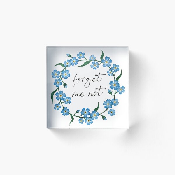 Forget Me Not Acrylic Block
