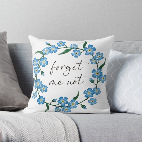 Forget Me Not Throw Pillow