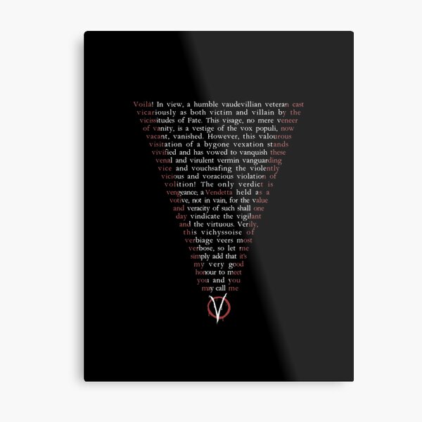 V for Vendetta - Who are you? Metal Print