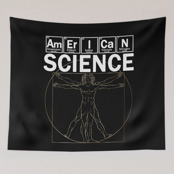 Item preview, AMERICAN SCIENCE with vitruvian man designed and sold by patriotazx.