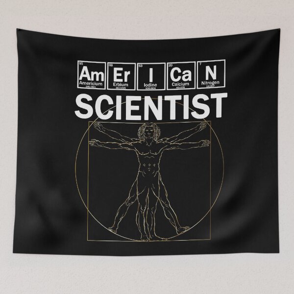 Item preview, AMERICAN SCIENTIST with vitruvian man designed and sold by patriotazx.