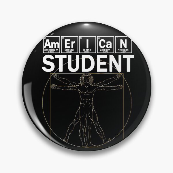 Item preview, AMERICAN STUDENT with Leonardo da Vinci's Vitruvian man designed and sold by patriotazx.