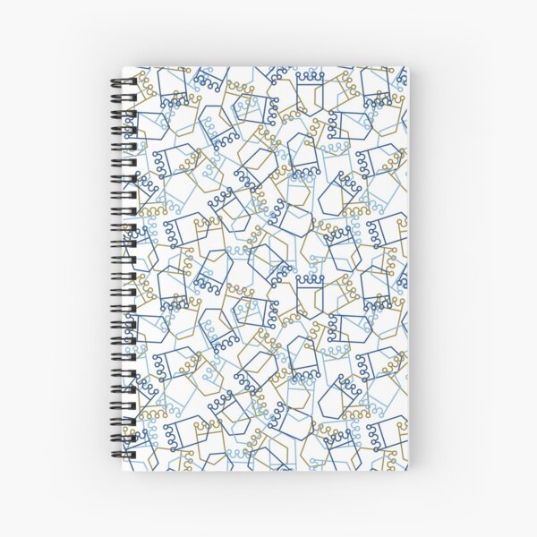 Royals Shield Pattern, White Background Spiral Notebook