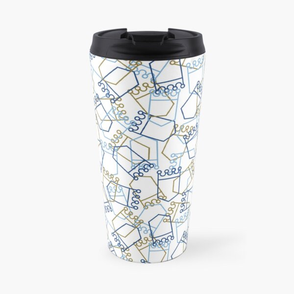 Royals Shield Pattern, White Background Travel Mug