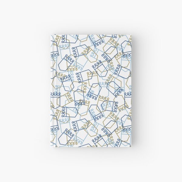 Royals Shield Pattern, White Background Hardcover Journal