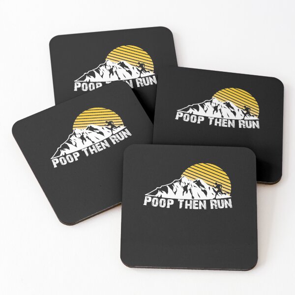 Item preview, Poop Then Run! Funny Trail Running Mountains Graphic designed and sold by Akmloza.