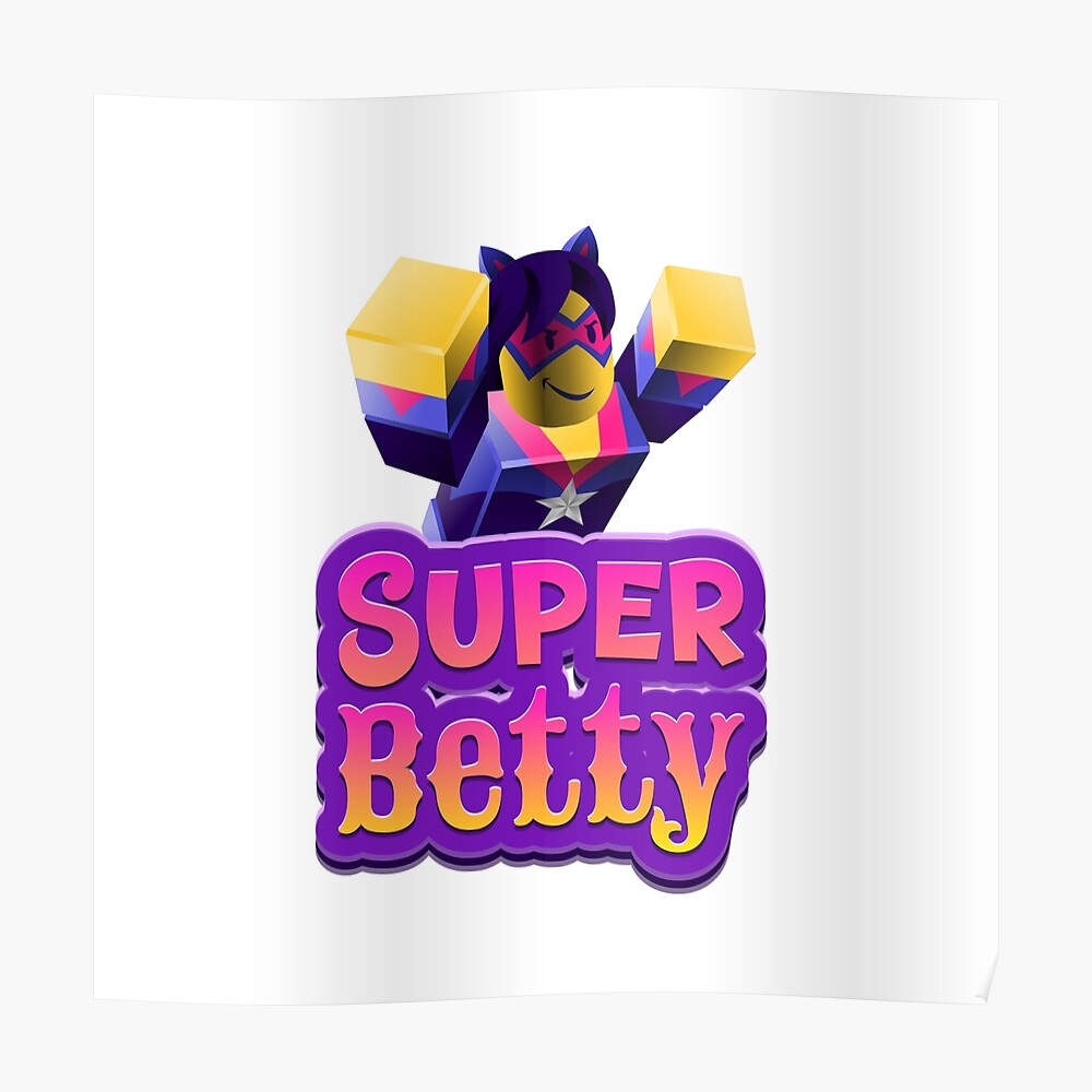Super Betty Roblox Sticker By Rhecko Redbubble - batman c roblox roblox memes roblox pictures