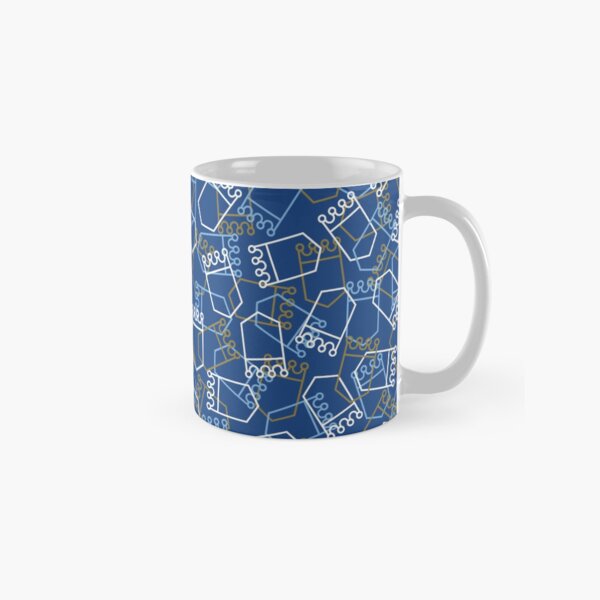 Royals Shield Pattern, Royal Blue Background Classic Mug