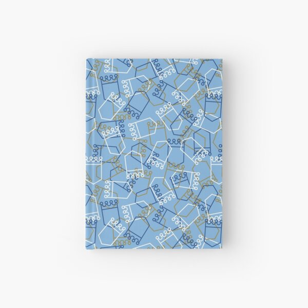 Royals Shield Pattern, Light Blue Background Hardcover Journal