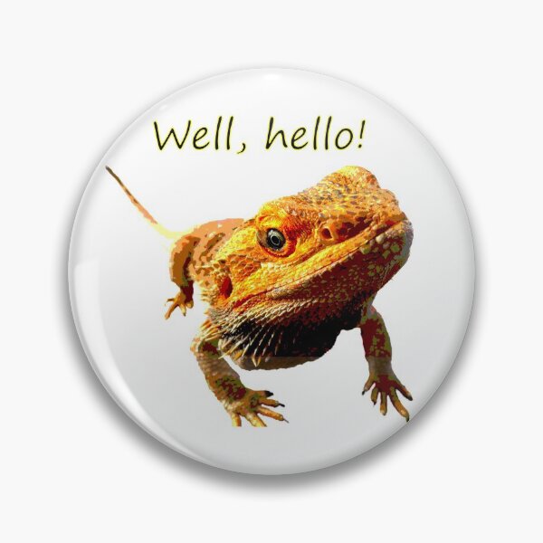 Bearded Dragon Says Hello Pin