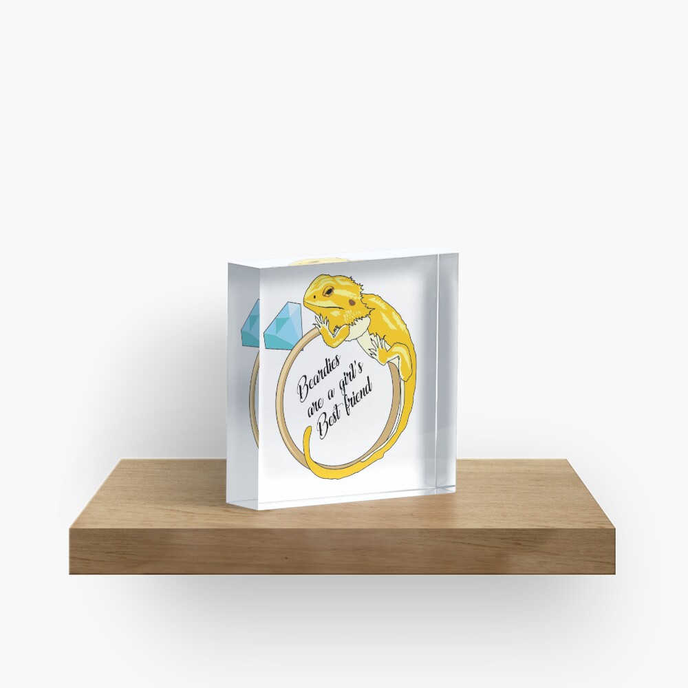 Beardies Are a Girls Best Friend Acrylic Block