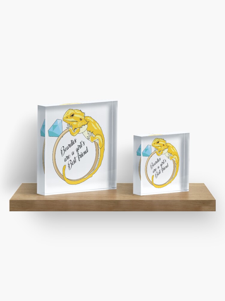 Alternate view of Beardies Are a Girls Best Friend Acrylic Block