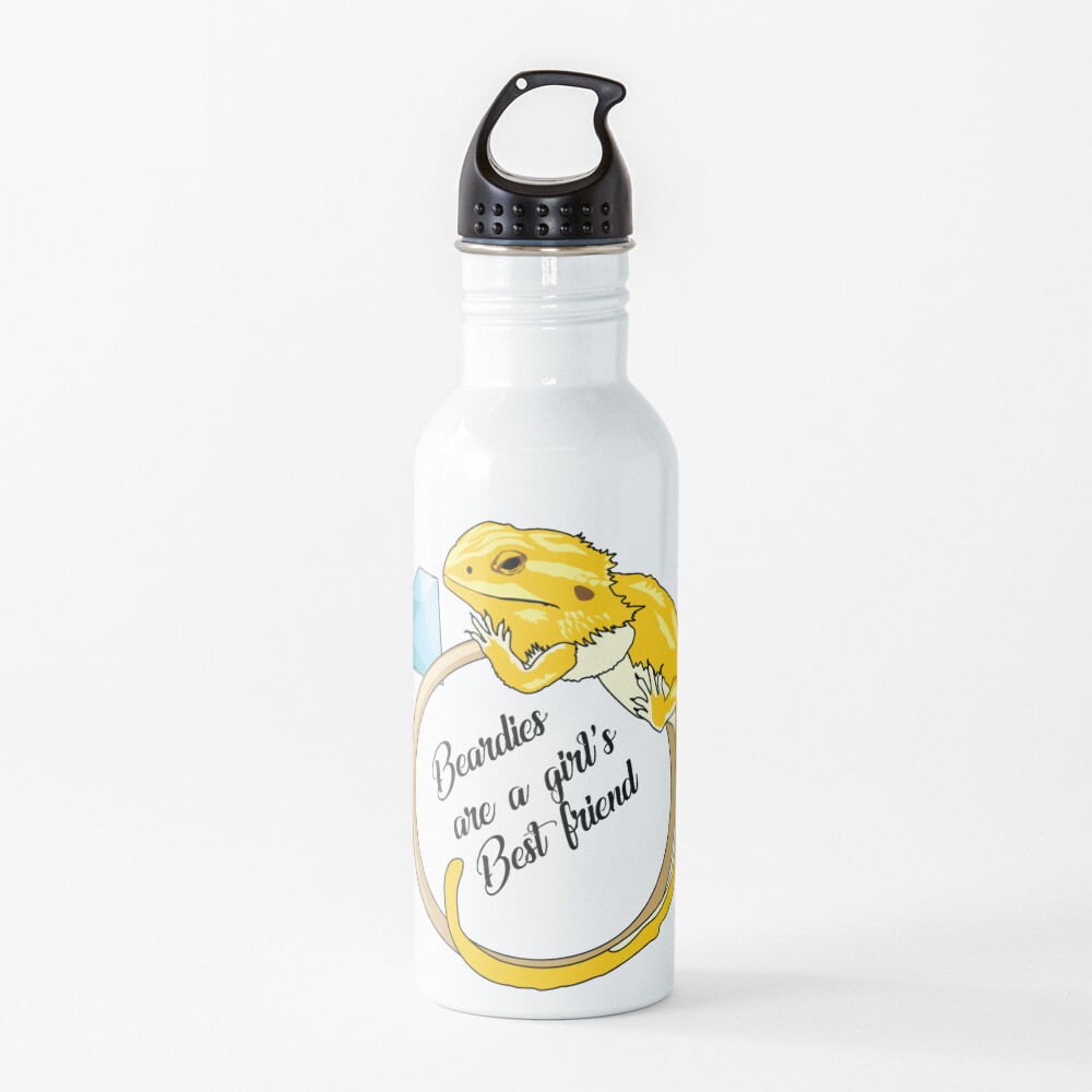 Beardies Are a Girls Best Friend Water Bottle
