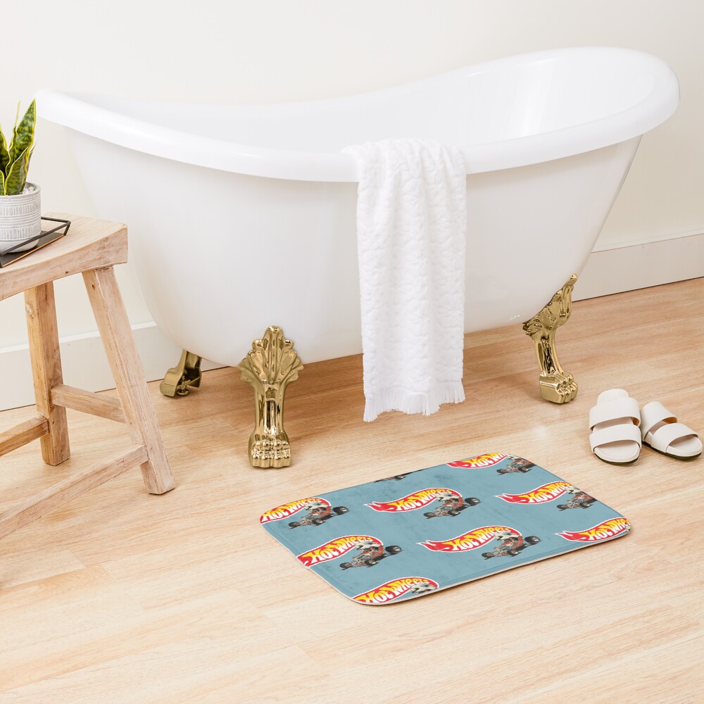 Vintage Style Hot Wheels "Red Baron" Bath Mat