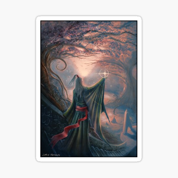 Cherry Blossom Garden Mystic Sticker