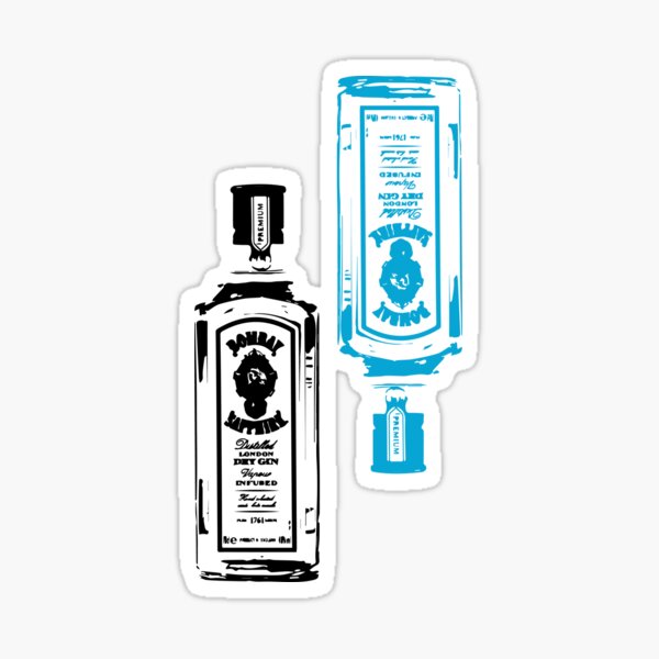 Bombay Gin Bottle Sticker