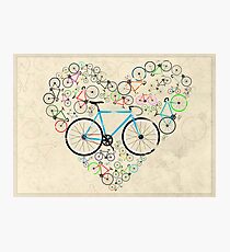 I Love My Bike Photographic Print