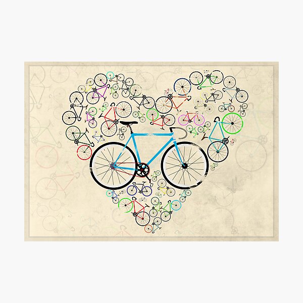 I Love My Bike Photographic Print