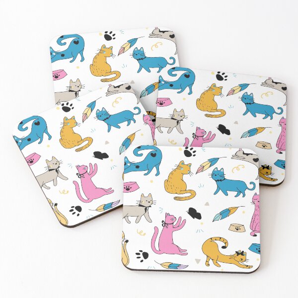 Item preview, Kitty Cats Pattern designed and sold by KatInABox.