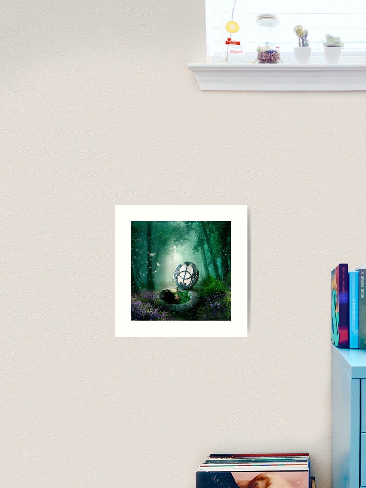 Thumbnail 2 of 3, Art Print, Glastonbury Chalice Well (square) designed and sold by AngelaBarnett.