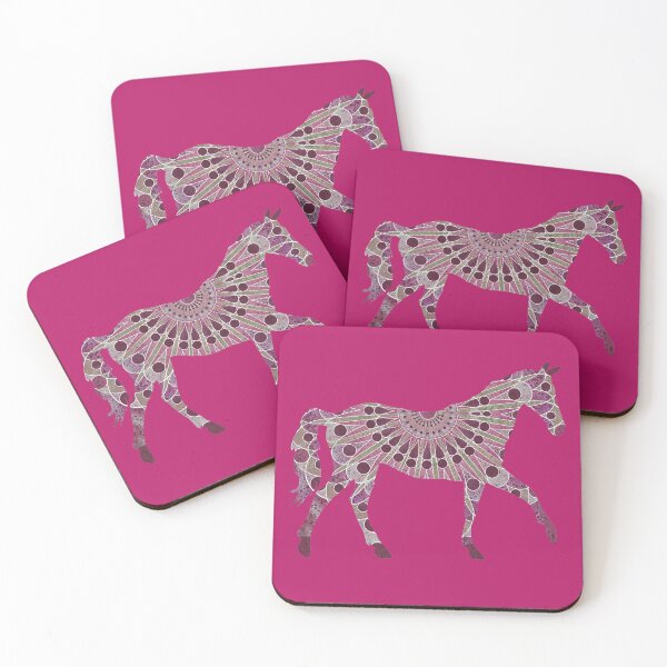 Item preview, One Pink Mandala Horse designed and sold by WatersEdgeGal.