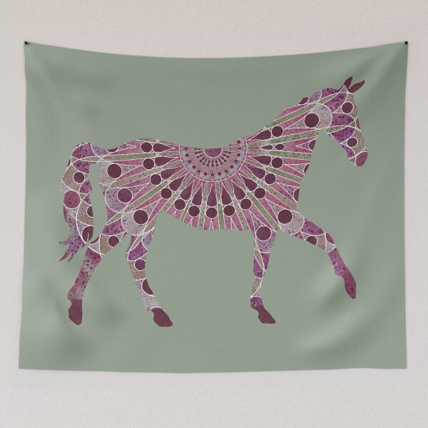 Item preview, One Pink Mandala Horse designed and sold by WatersEdgeGal.