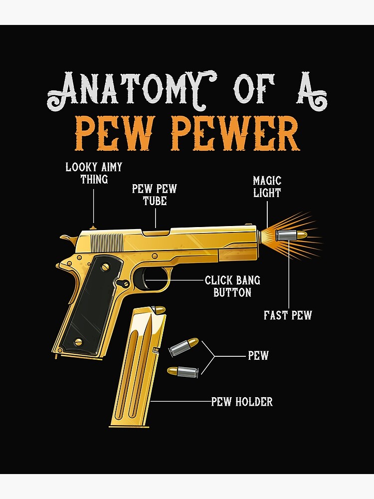 Anatomy Of A Pew Pew Poster For Sale By Maninpos23 Redbubble