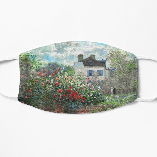 Claude Monet Artist's Garden Argenteuil Fine Art Flat Mask