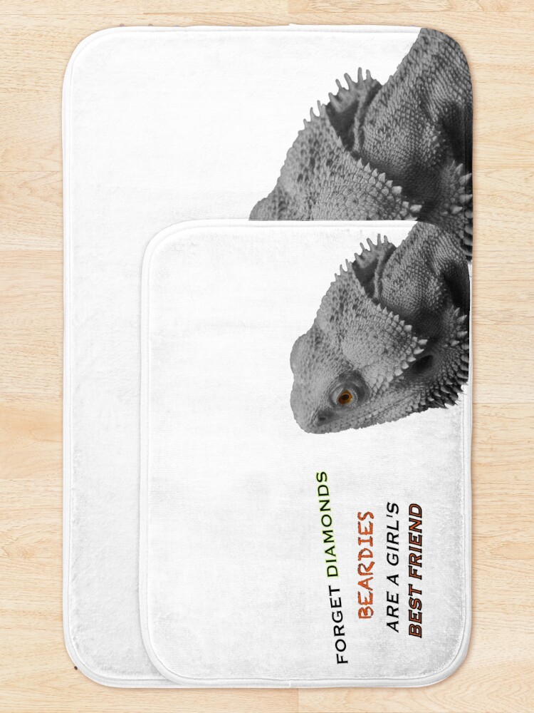 Alternate view of Forget Diamonds - Beardies Are A Girls Best Friend Bath Mat