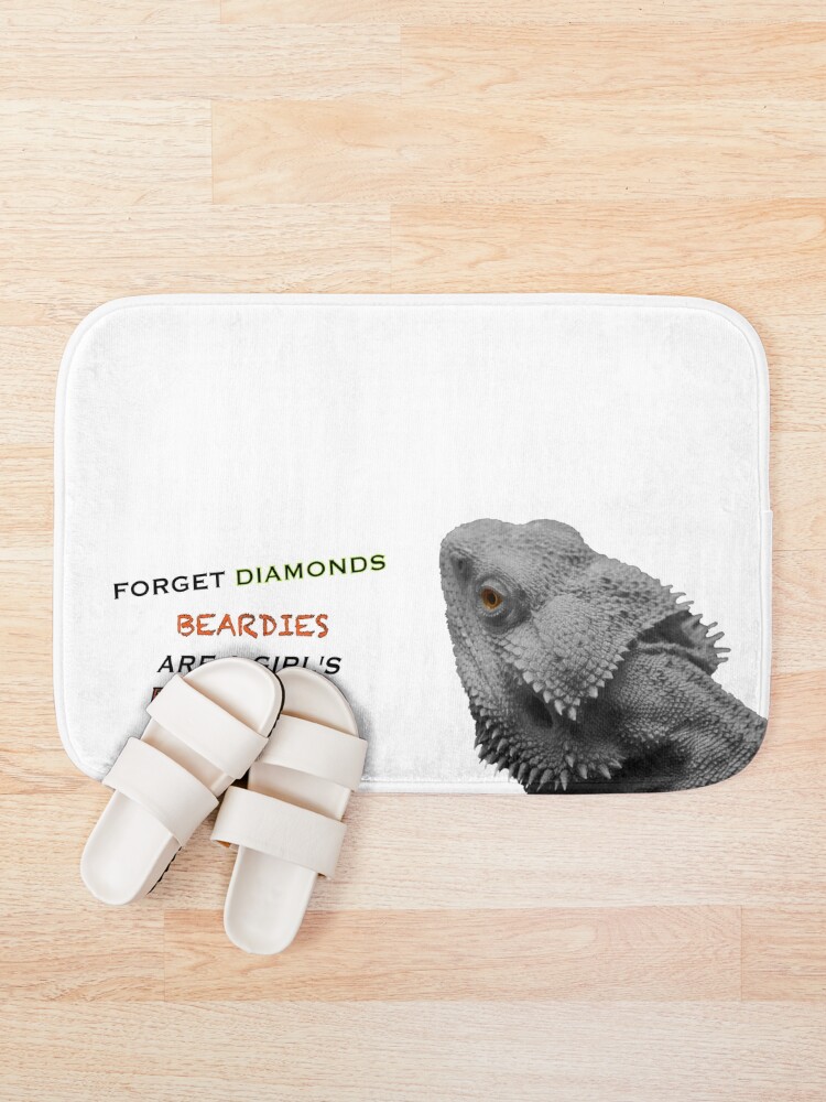 Alternate view of Forget Diamonds - Beardies Are A Girls Best Friend Bath Mat