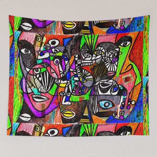 Item preview, the thousand faces of Juliette Binoche (outsider art) designed and sold by (b)ananartista SBUFF.