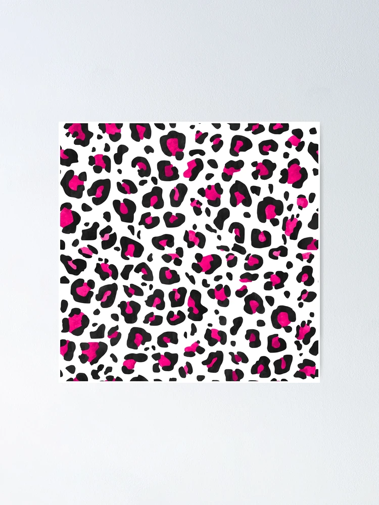 Animal Print Wallpaper Leopard Pink Black White KS2303 Double Rolls 