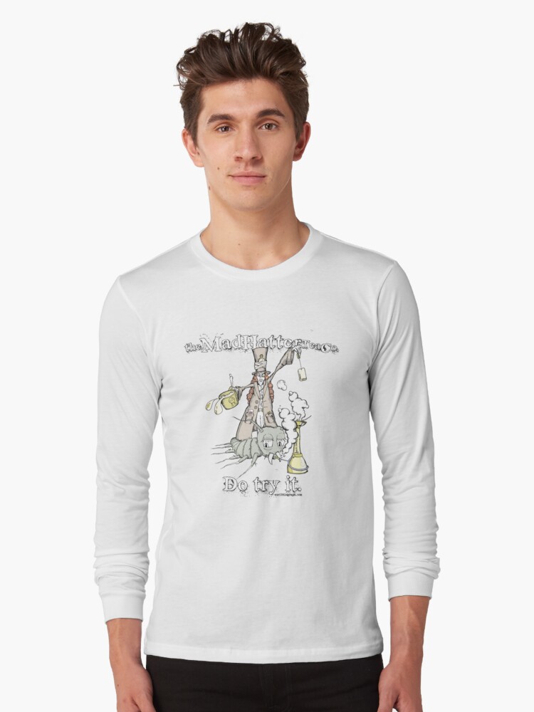 Thumbnail 1 of 5, Long Sleeve T-Shirt, Mad Hatter Tea Co. designed and sold by scribblegraph.