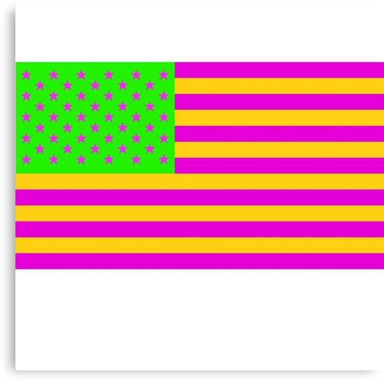 "American Flag Alternate Colors 2" Canvas Prints by adamcampen Redbubble