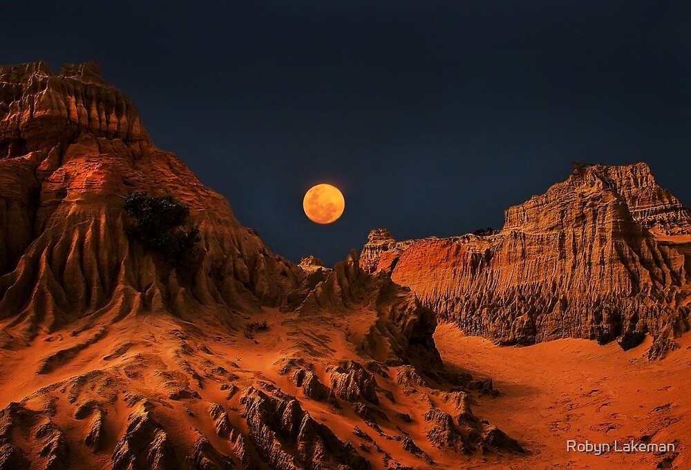 "Full moon over The walls of China" by Robyn Lakeman Redbubble