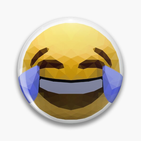 Item preview, Laughing Emoji with Tears - Low Poly Geometric Design designed and sold by OrangePoly.