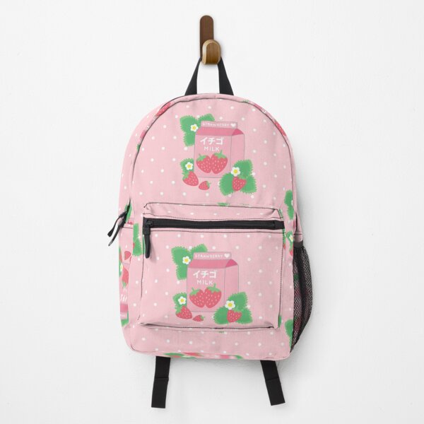 Item preview, Strawberry Milk Kawaii Cute Strawberries Pink Dots designed and sold by candymoondesign.