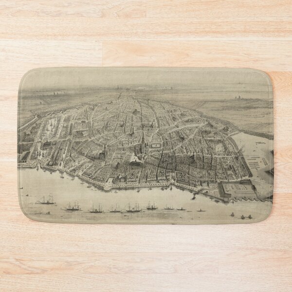 Item preview, Vintage Pictorial Map of Antwerp Belgium (1852) designed and sold by BravuraMedia.
