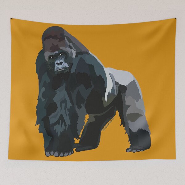 Item preview, Western Lowland Gorilla (Gorilla gorilla gorilla) designed and sold by Alawstrations.