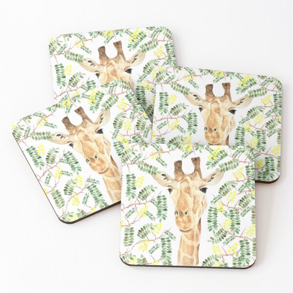 Item preview, Giraffe and Acacia, Transparent Background designed and sold by mhailittlearts.