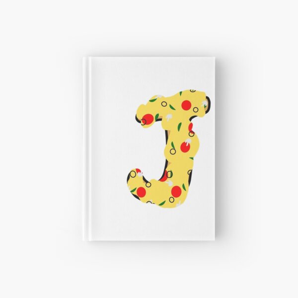 "J" Pizza Lettering Hardcover Journal