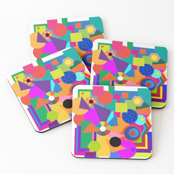 Item preview, multicolor 80s psychedelic art abstract pattern designed and sold by Dora  Scotto Lavina.