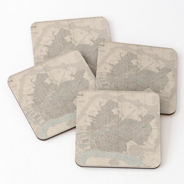 Item preview, Vintage Map of Antwerp Belgium (1869) designed and sold by BravuraMedia.