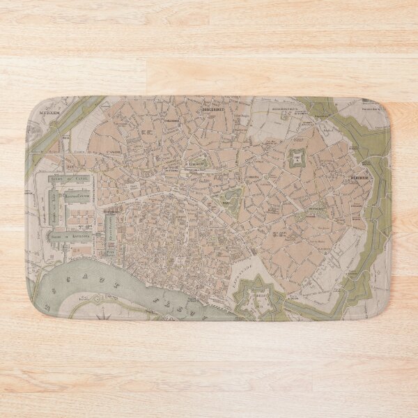 Item preview, Vintage Map of Antwerp Belgium (1870) designed and sold by BravuraMedia.