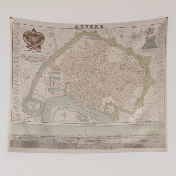 Item preview, Vintage Map of Antwerp Belgium (1870) designed and sold by BravuraMedia.