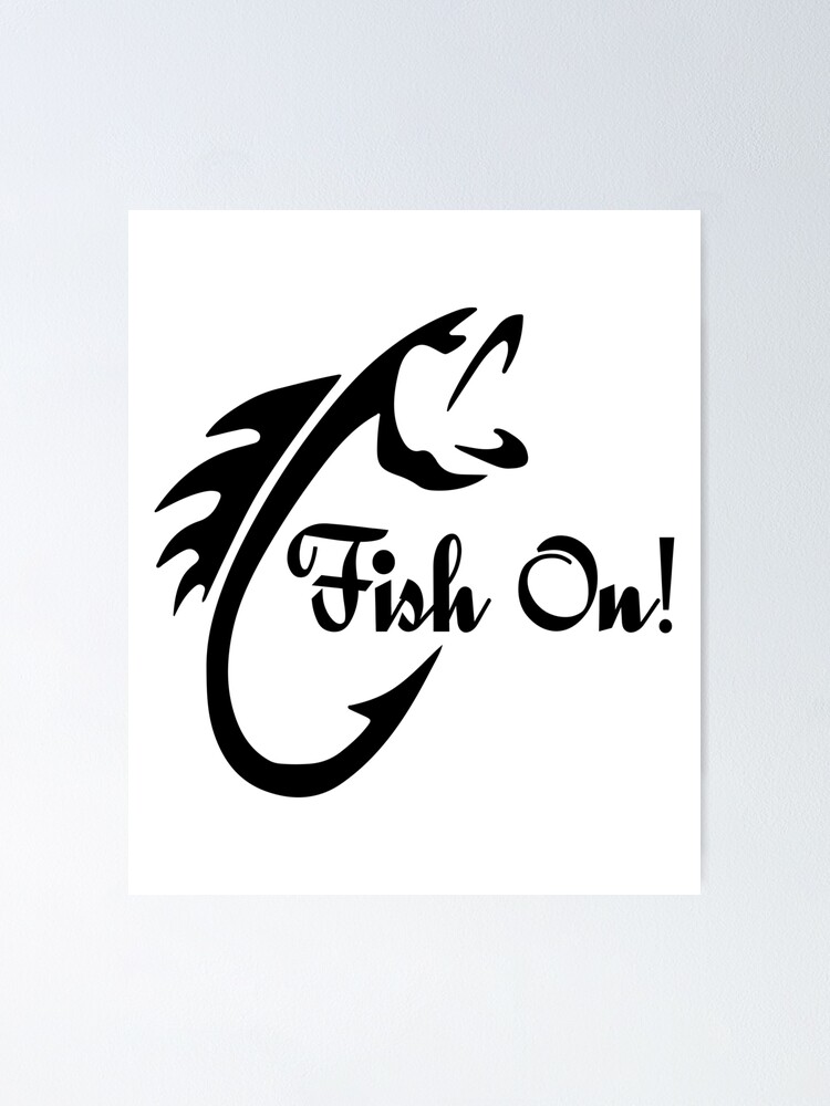 Fish On Fish Hook Trout Fishing Father's Day T-shirt Dad Fishing Poster  for Sale by parimalbiswas