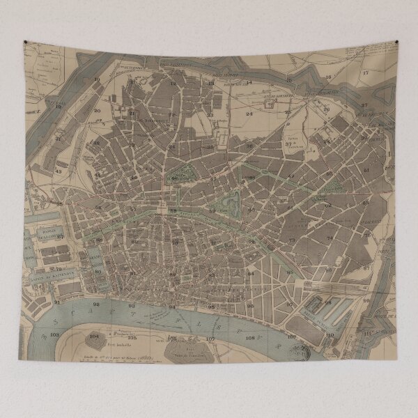 Item preview, Vintage Map of Antwerp Belgium (1871) designed and sold by BravuraMedia.
