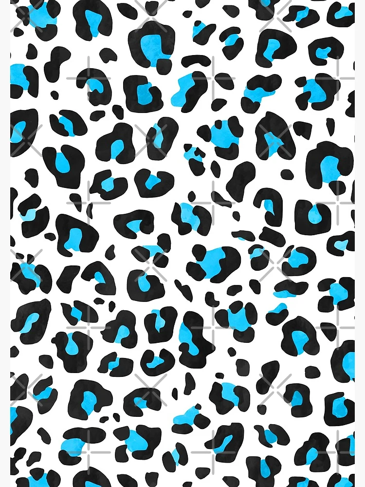 Green, Black and White Leopard Print All Over Animal Pattern | Poster